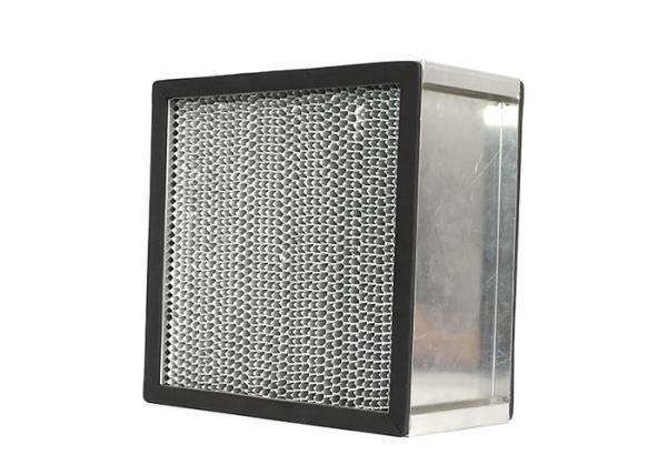 Pharmaceuticals 0.3um Mini Pleat HEPA Filter Flange Type Aluminum Frame