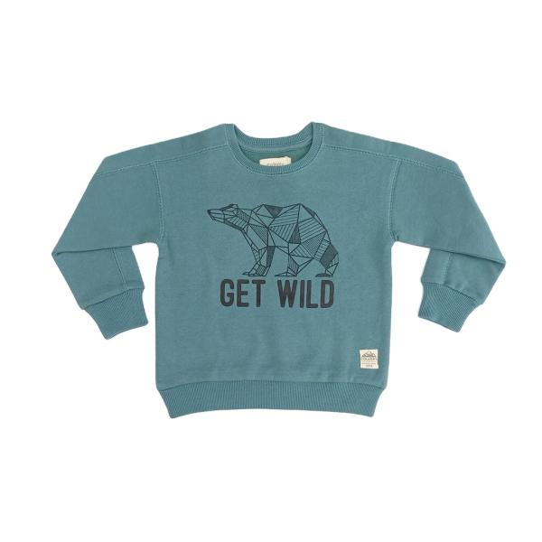 Custom Girls Pullover Fleece Sweatshirt with Rubber Printing and Print Pattern