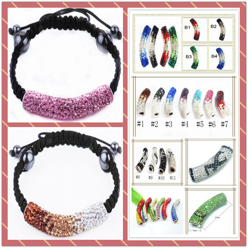 Браслет Кристл Шамбалла очаровательной Хандмаде глины украшений материальный вышитый бисером