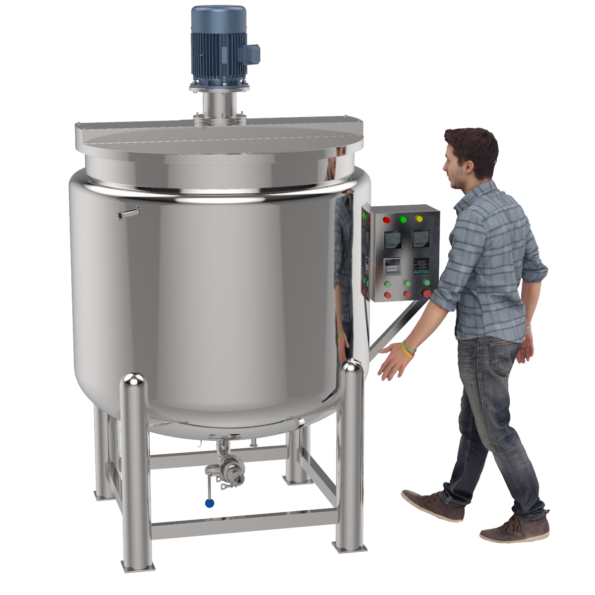 Cosmetic Lotion Cream Paste Mixer Tank High Shear Homogenizer Liquid Chemical Mixing Equipment Tank