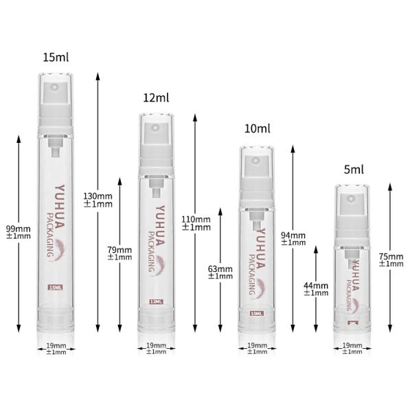 Сливк глаза ЛЮБИМЦА бутылка вакуума лосьона бутылки 5ml 10ml 12ml 15ml пластиковой безвоздушная