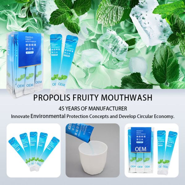 Custom Probiotic Mouthwash Minty Flavor Freshens Breath Portable Disposable Mouthwash for Outdoor Use