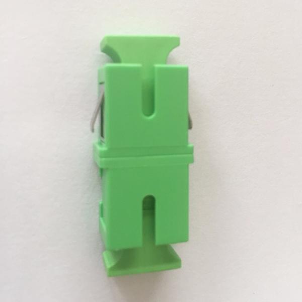 flangeless green SC/APC SM simplex fiber otical adapter