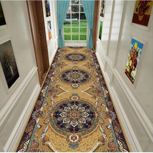 Persian Classical Style Commercial Floor Mat For Hotel Entrance Corridor Stairway