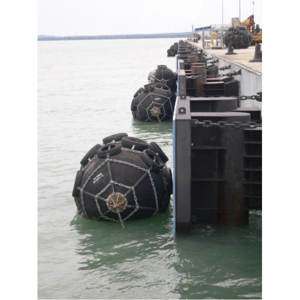 Black Inflatable Rubber Fender Marine Ball For Protecting The Hull