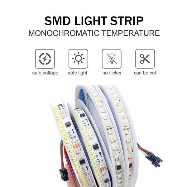 Flujo de agua corriente 12v24v 8mm 120leds 3000K-6500K Electroplate SMD2835 Luz de banda LED