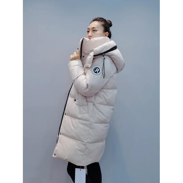 FODARLLOY F23533 Ladies Warm Hooded Cotton-padded Clothes Women Slim Long Winter Jackets Women Coats