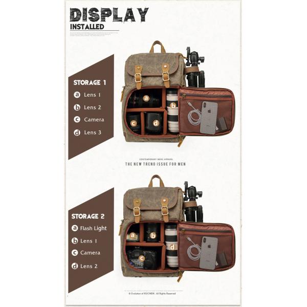 Eco-friendly Customized Logo Camera Bag Backpack for DSLR and Laptop in Customized Color