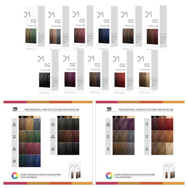 Kit de coloration capillaire semi-permanente à la crème de peroxyde sans ammoniaque pour la maison