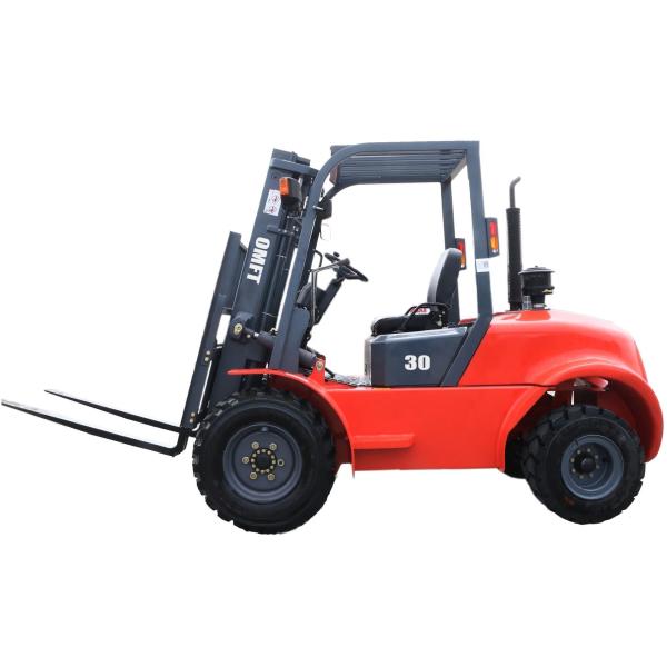 Off Road Tires Steel Rubber Material 2.5ton Rough Terrain Forklift with Engine Options