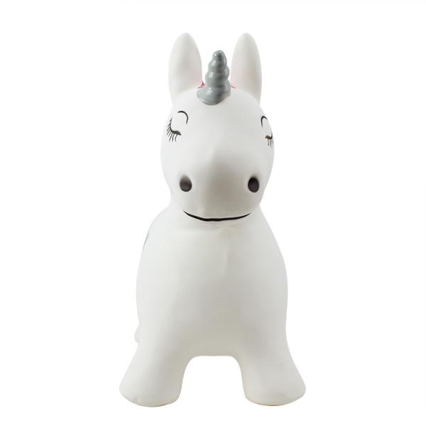 lovely unicorn hores inflatable animal toy with pentagram and long eyelashes for girls jumping