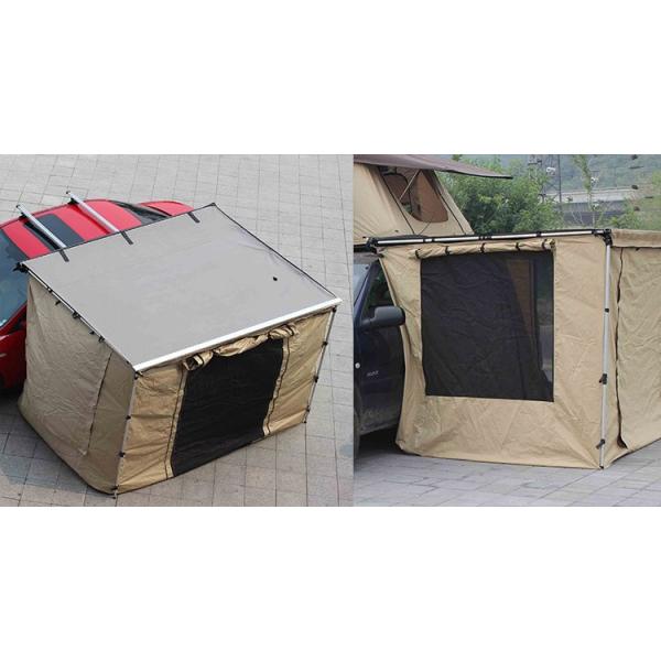 Canvas Camping Tent with Side Awning Four-Season and Breathable Fabric