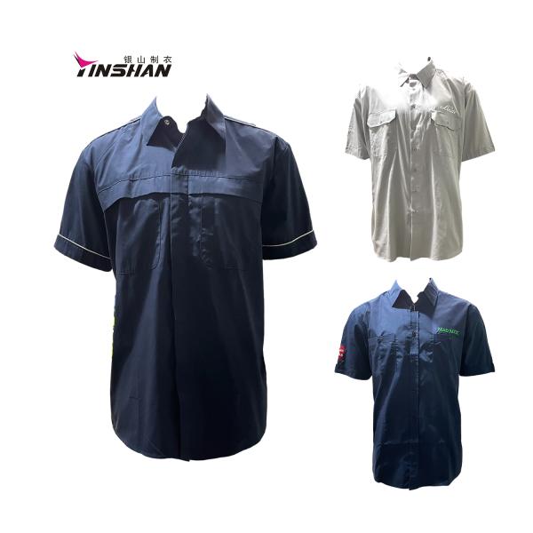 Vêtements de travail d'ingénieur à manches courtes pour unisexe dans l'atelier