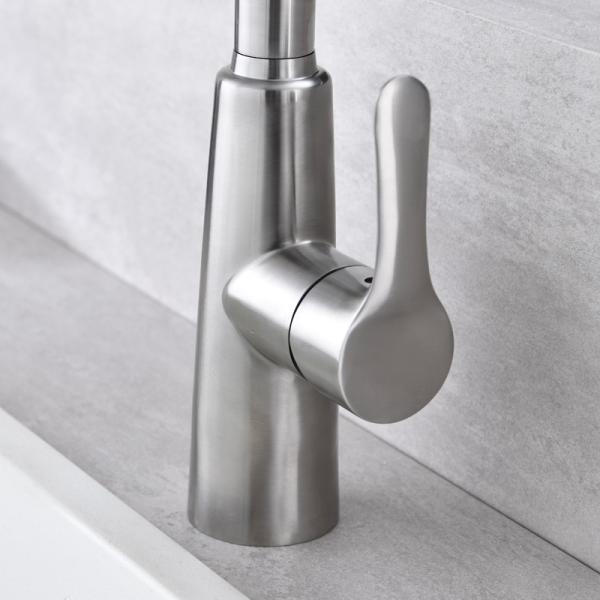 Single Lever Smart Kitchen Faucet HOMEKA With Extendable Pull Down Hose