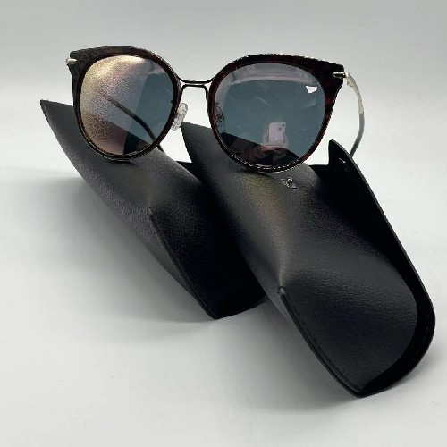 Black Resist Compression Leisure PU Leather eyewear Soft Sunglasses Case