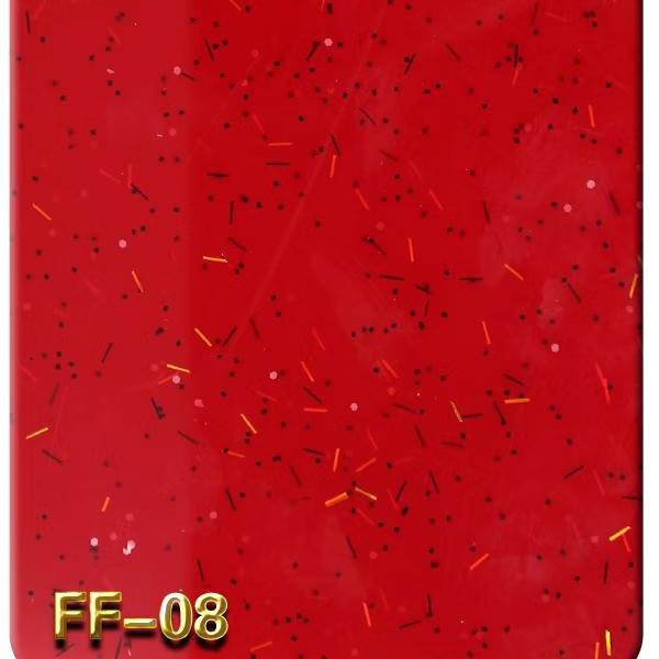 Fluorescent Glitter Perspex Plexiglass Sheets 4x8 3mm White Rose