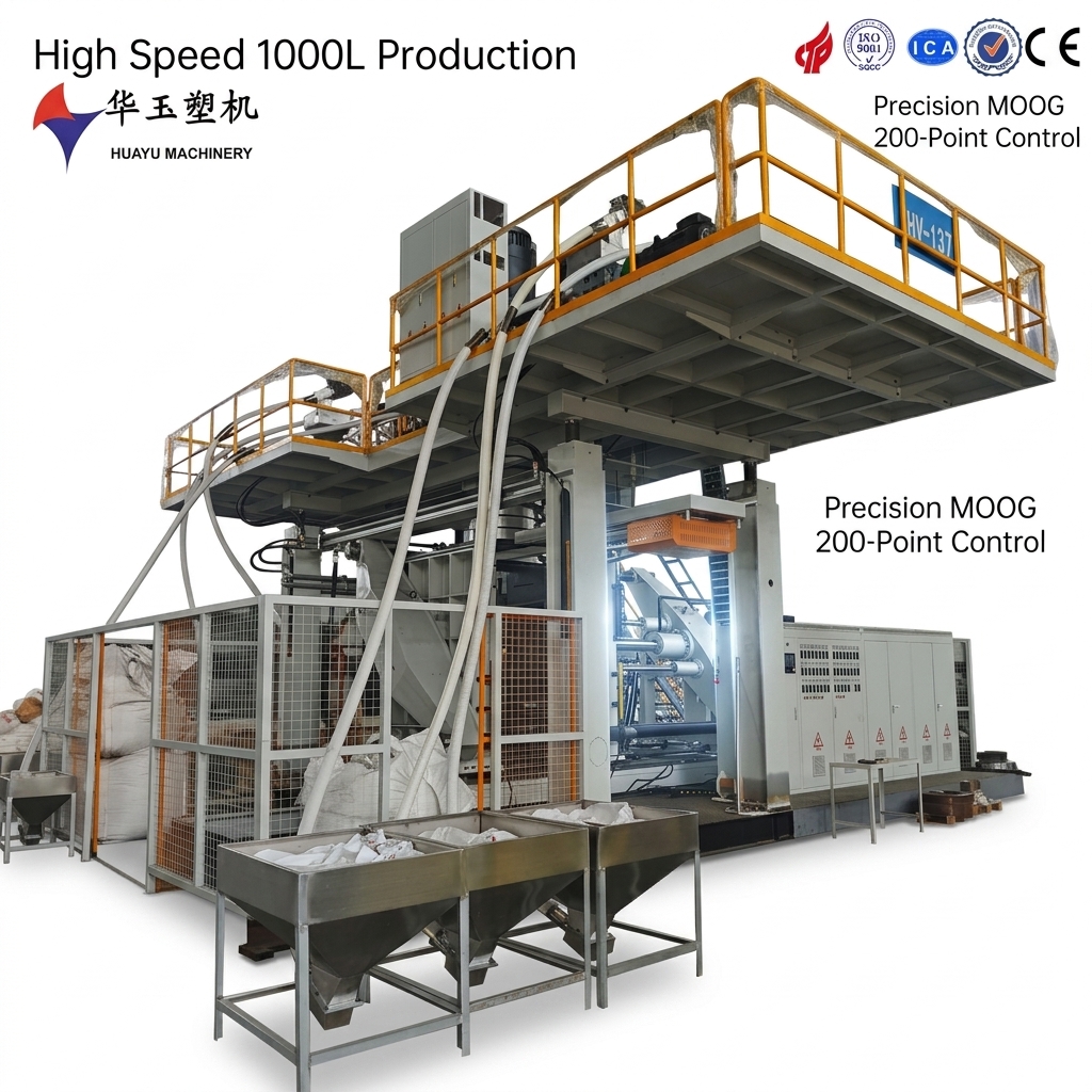 Huayu 5000L 6-Layer Barrier Co-Extrusion Water Tank Blow Moulding Machine Chemical Liquid Storage Servo Motor Drive