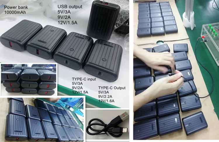 CE RoHS FCC PSE Power Bank 10000mAh 21700 Литий-ионная батарея Быстрозаряжающий Powerbank