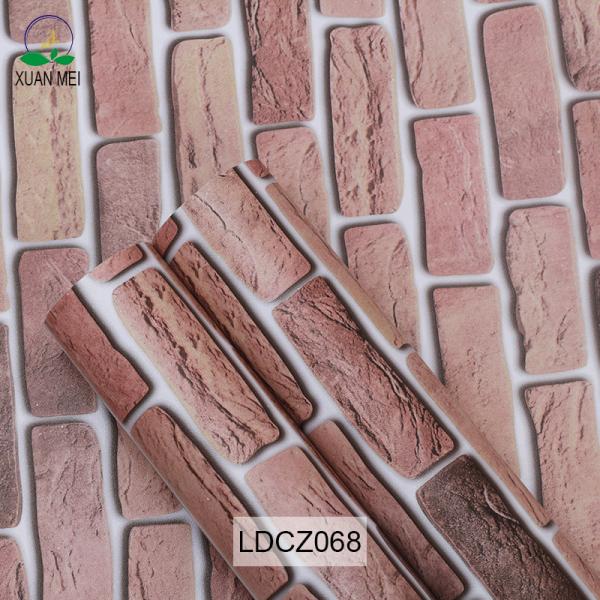 DIY 3D Brick Stone Wallpaper 3D PVC Wallpaper Sticker For Villa Hospital School