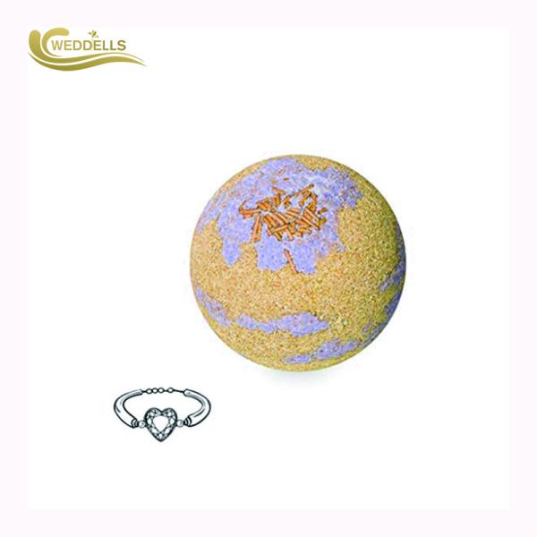 Multi Color Jewelry Bath Bombs Ball Shaped With Jewelry Rings Inside
