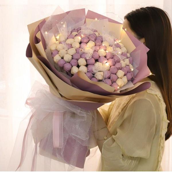 Nuevo producto: papel de envoltura de flores al estilo coreano de la isla de las flores de acuarela, película perolada a prueba de agua, material de papel de envoltura de bouquet de floristería al por mayor