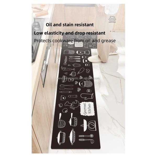 Средняя толщина обратимый мультфильм ПВХ кухонный коврик для нескользящей защиты пола