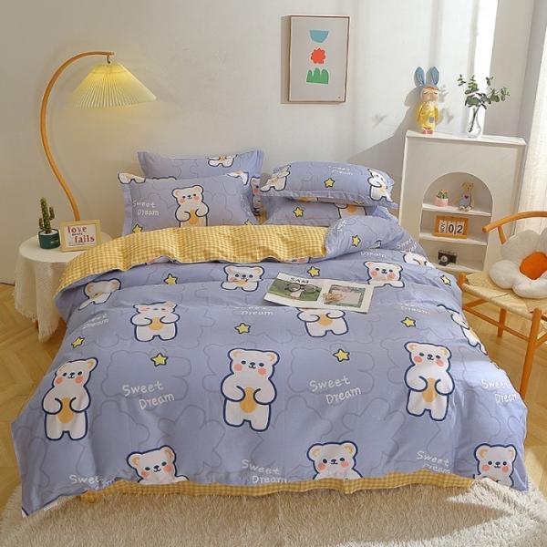 Wedding Bedding Type Wedding Four-Piece Kit in 100% Cotton for Home Hotel Hospital School