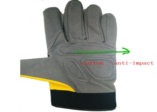 Excellent Grip Mechanic Work Gloves , Customized Synthetic Leather Gloves