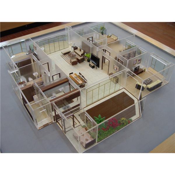 Home layout interior scale 3d model of residential with furniture and lighting