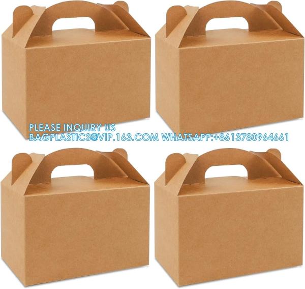 Brown Goodies Boxes Dessert/ Treat/ Gable/ Kraft Party Favor Boxes, Popcorn,Toys,Baby Showers,Birthday