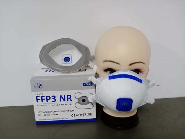 Blue Belt Anti Dust Cup Shape FFP3 Face Mask Respirators
