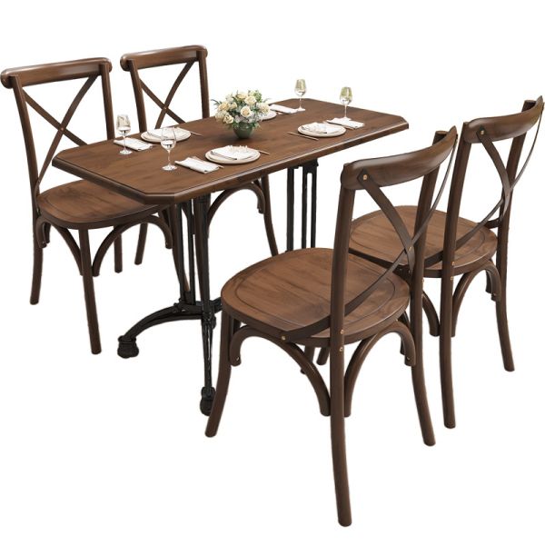 American Rustic Vintage Cross Back Chair Bistro Cafe Dining Chairs Wholesale