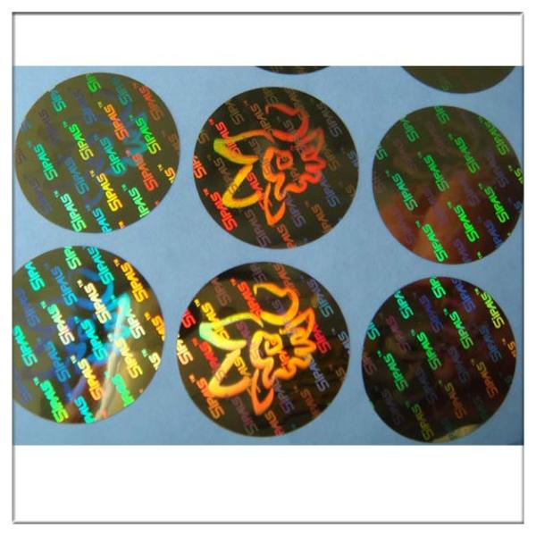 Golden color hologram 3d hologram security sticker label ,Rainbow Hologram Sticker Holographic Self Adhesive Label