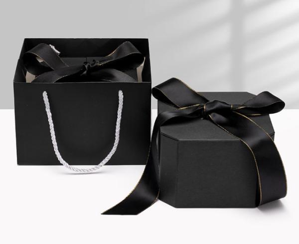 Rose Flower Gift Jewelry Box preta 0,406 quilogramas para o anel do brinco da colar