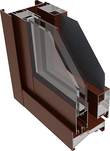 Powder Coated Aluminum Alloy Door Heat Insulation High Wear Resistance