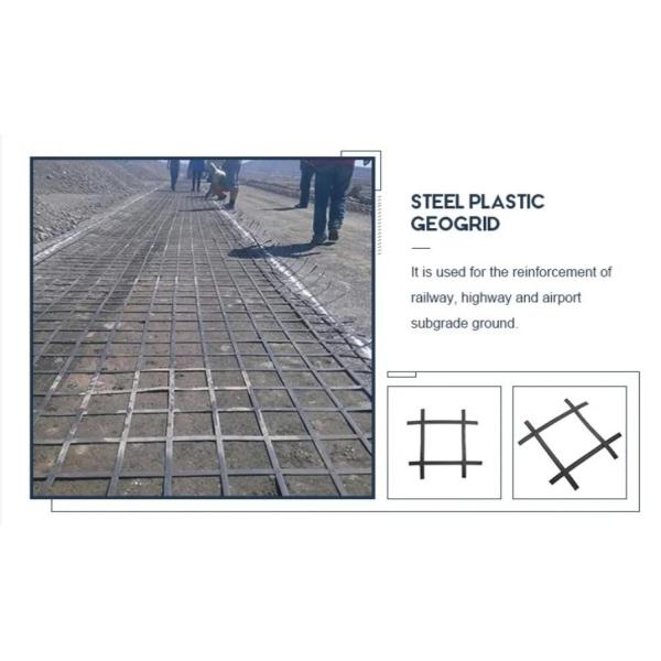 PP Plastic Biaxial Steel Polyethylene Geogrid Retaining Walls