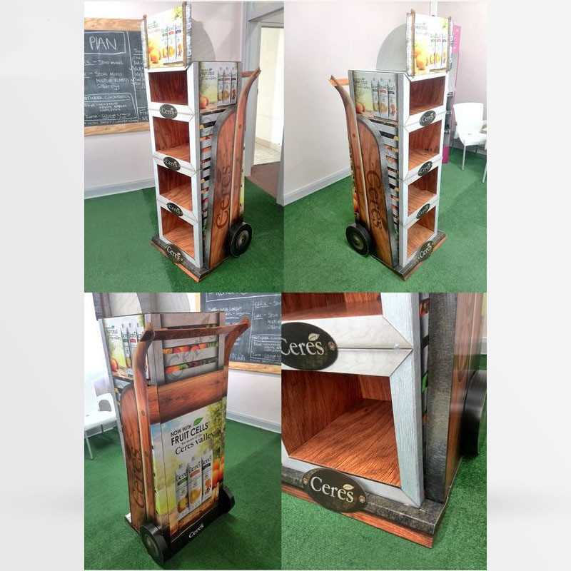 Retail Racks Custom Display Stand with Supermarket Gondola Design and Logo