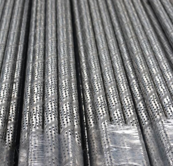 Galvanized Steel Spiral Perforated Tube Custom Length ASTM GB Rust Prevention