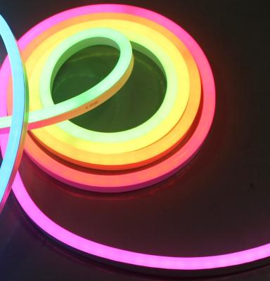 Topsung slim neon flexi 12v 10x20mm led rgb neon 90 degree backward bendable 5050 smd flex neon rgb roll controller