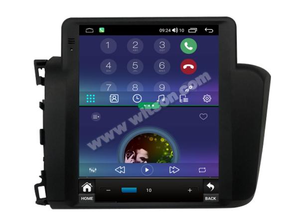 9.7'' Tesla Vertical Screen For Honda Civic 2012-2015 Left Hand Driver Android Car Multimedia Player