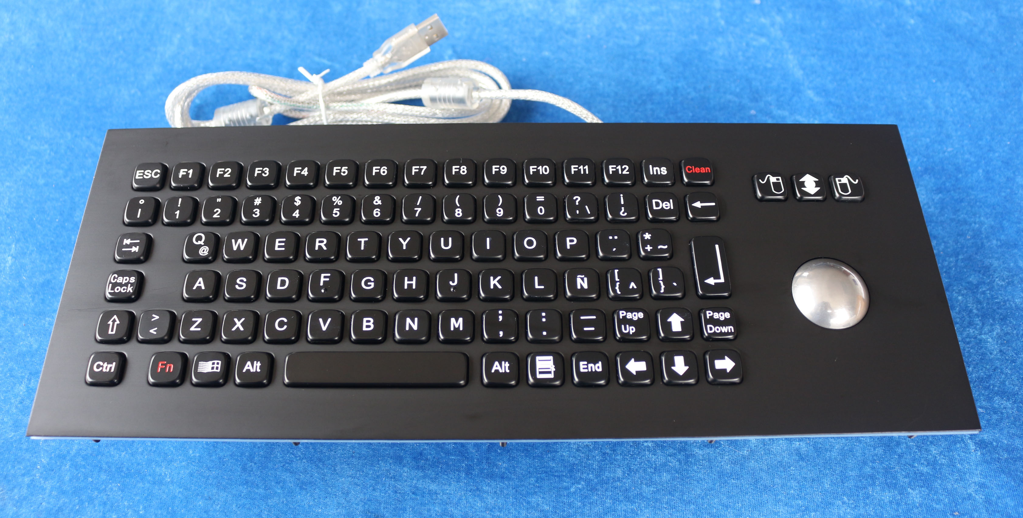 Клавиатура промышленного металла 82 ключей механически с Trackball 800 DPI оптически