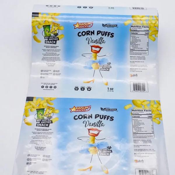 Custom Foil Laminated Aluminum Plastic Food Flexible Packaging Film Roll Sachet For Taro Tomatto Potato Chips Packaging