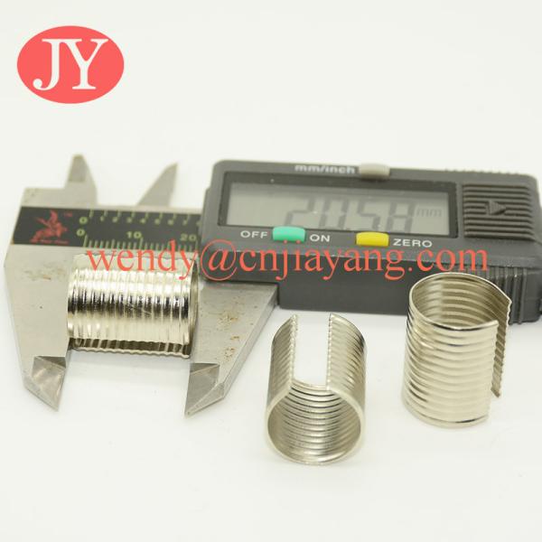 Silver color Folder Leather Cord Buckle Round Rope Clip End Clasps