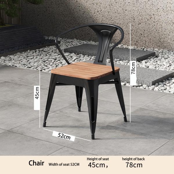 Plastic-Wood Table for Leisure Outdoor Patio Furniture Bench Coffee Table Combination