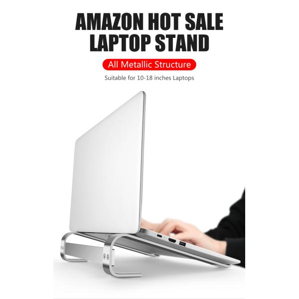 Thickened Aluminium Alloy Laptop Stand Universal Laptop Holder for 10-18in Laptops Hollow Design Stable Triangle Design