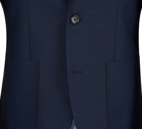 Navy Blue Tailored Suit Top Rank Workmanship Navy Breastpocket Outside