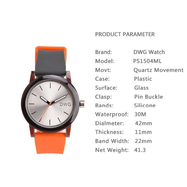 Plastic Case Silicone Strap Watches Women'S Sporting Optimum Performance