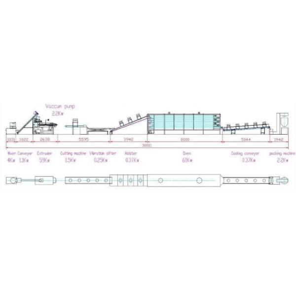 cadena de producción automática completa del producto de la harina de las pastas 250kg/H/de los macarrones