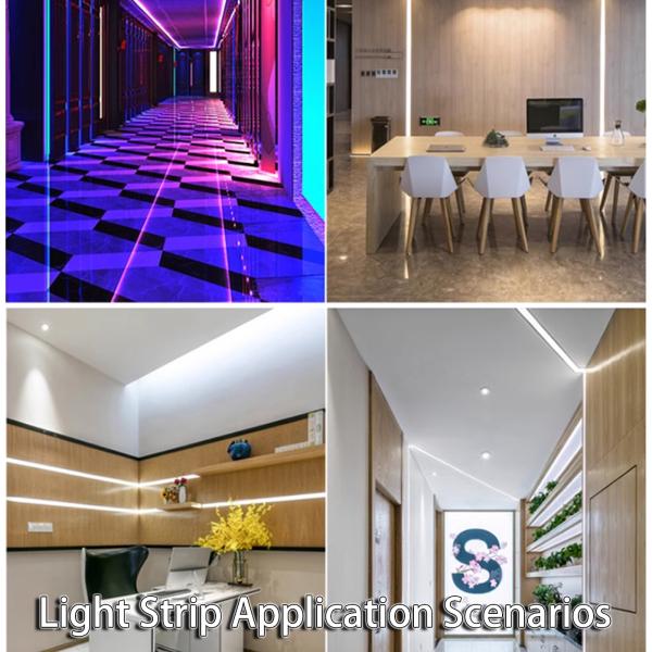 Самоклеящаяся светодиодная световая лента 24 В для гостиной без основного освещения, разрезаемая каждые 3 светодиода