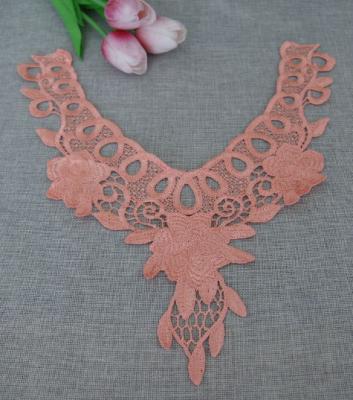 100%Polyester Water Soluble Embroidery  Pajams Collar Lace  Necklace Decoration